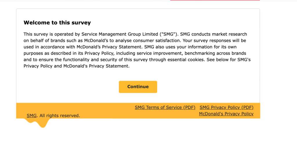 McDonalds customer survey 